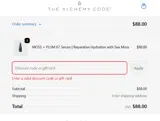 Alchemy Code coupon verification screenshot