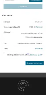 Alclair coupon verification screenshot