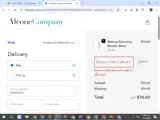 Alcone Company coupon verification screenshot