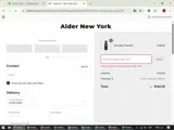 Alder New York coupon verification screenshot