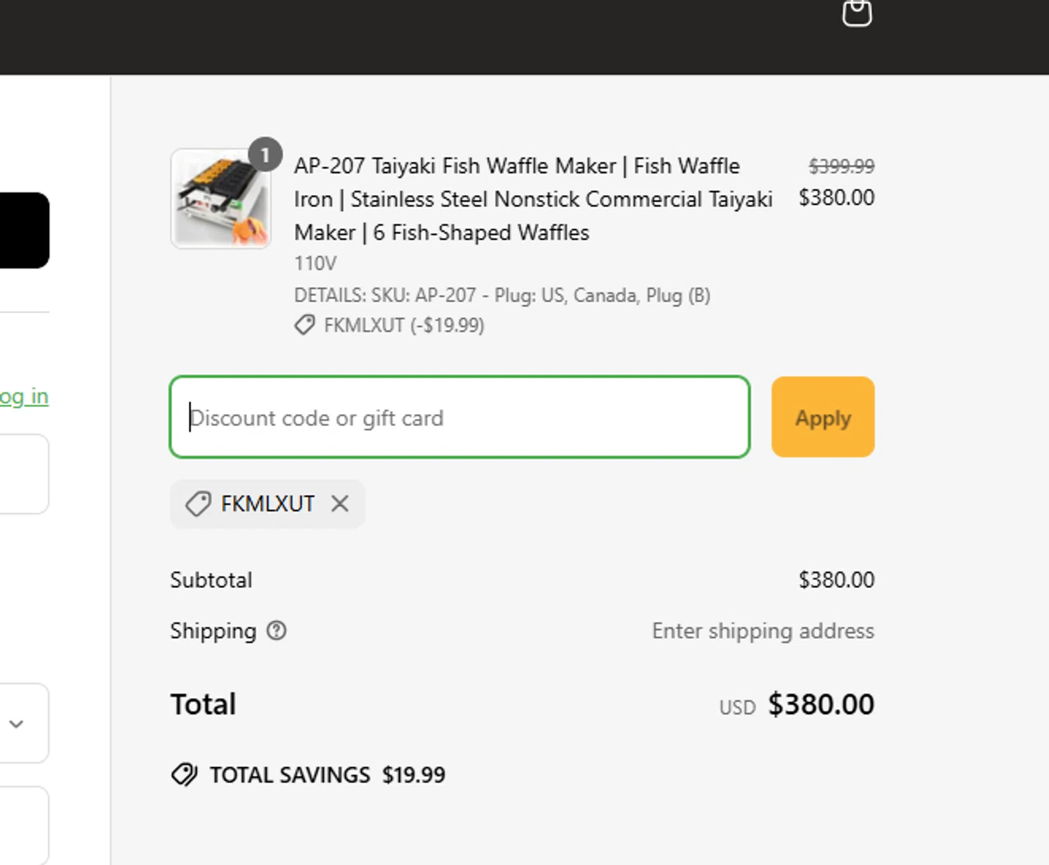 ALDKitchen promo code screenshot showing code FKMLXUT applied at ALDKitchen checkout page. Uploaded by SimplyCodes community member VoucherHero6322 on Apr 9, 2025
