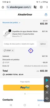 Aleader coupon verification screenshot
