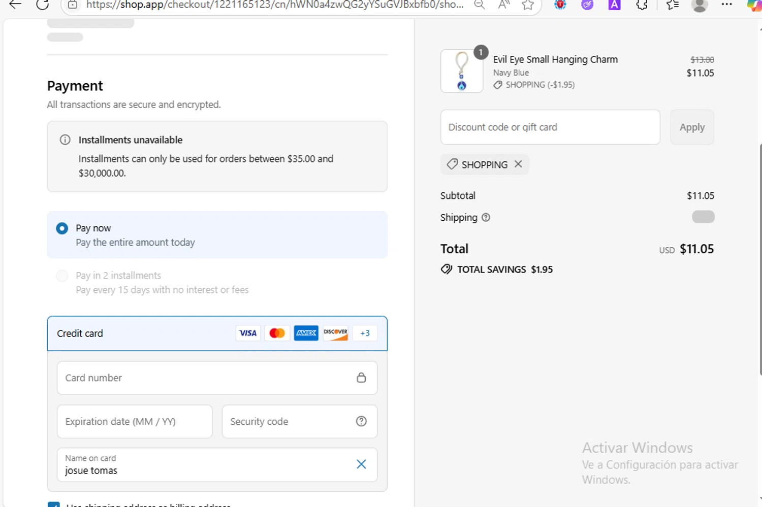 Alef Bet by Paula coupon code screenshot showing code Shopping applied at Alef Bet by Paula checkout page. Uploaded by SimplyCodes community member Franco20 on Jul 13, 2025