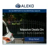 ALEKO Products coupon verification screenshot