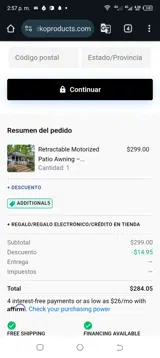 ALEKO Products coupon verification screenshot