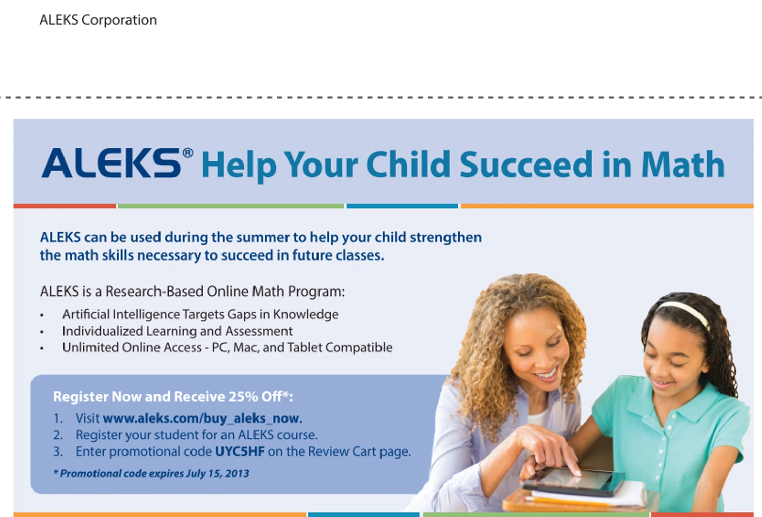 Aleks promo code screenshot showing code UYC5HF applied at Aleks checkout page. Uploaded by SimplyCodes community member SimplyCVerlie on Apr 21, 2025