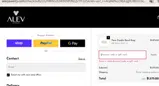 Alev Jewelry coupon verification screenshot