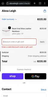 J4U25 coupon verification screenshot