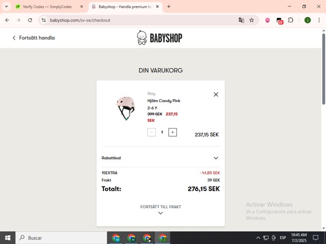 AlexandAlexa checkout page showing AlexandAlexa discount code box | Screenshot taken by SimplyCodes community member on Jul 2, 2025