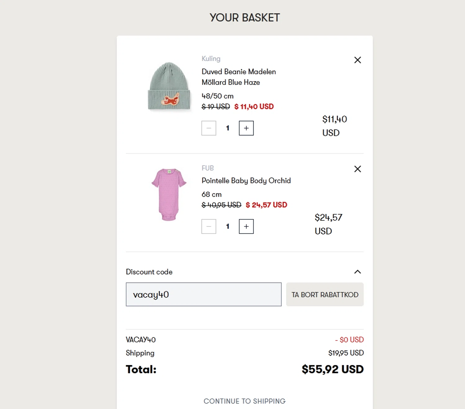 AlexandAlexa discount code screenshot showing code vacay40 applied at AlexandAlexa checkout page. Uploaded by SimplyCodes community member alexjohnson on Jul 3, 2025