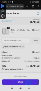 GIRLONTHEHUDSON coupon verification screenshot