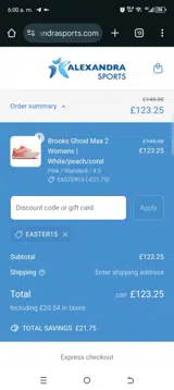 Easter15 coupon verification screenshot