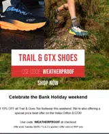 WEATHERPROOF coupon verification screenshot