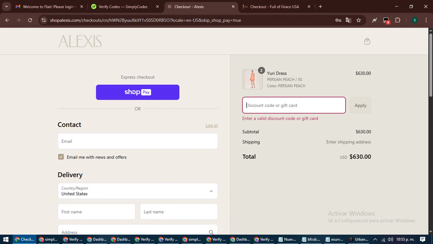 Alexis promo code screenshot showing code CYBERMONDAY20 applied at Alexis checkout page. Uploaded by SimplyCodes community member ShrewdAce7935 on Aug 25, 2025