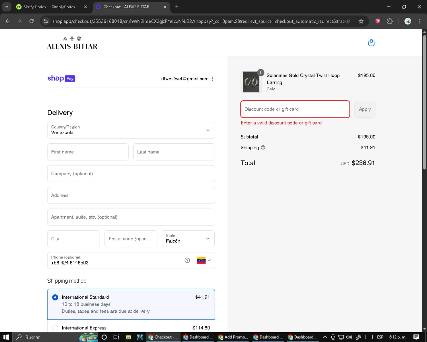 Alexis Bittar promo code screenshot showing code weekend15 applied at Alexis Bittar checkout page. Uploaded by SimplyCodes community member RebateCaptain6440 on Aug 28, 2025