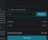 222 coupon verification screenshot