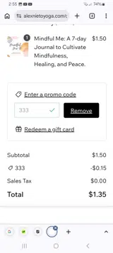 333 coupon verification screenshot