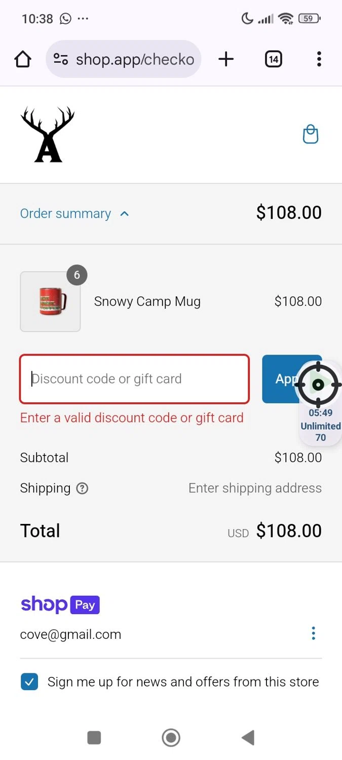 Alfred.La promo code screenshot showing code THANKYOU20 applied at Alfred.La checkout page. Uploaded by SimplyCodes community member VictoriousPilot5369 on Feb 25, 2025