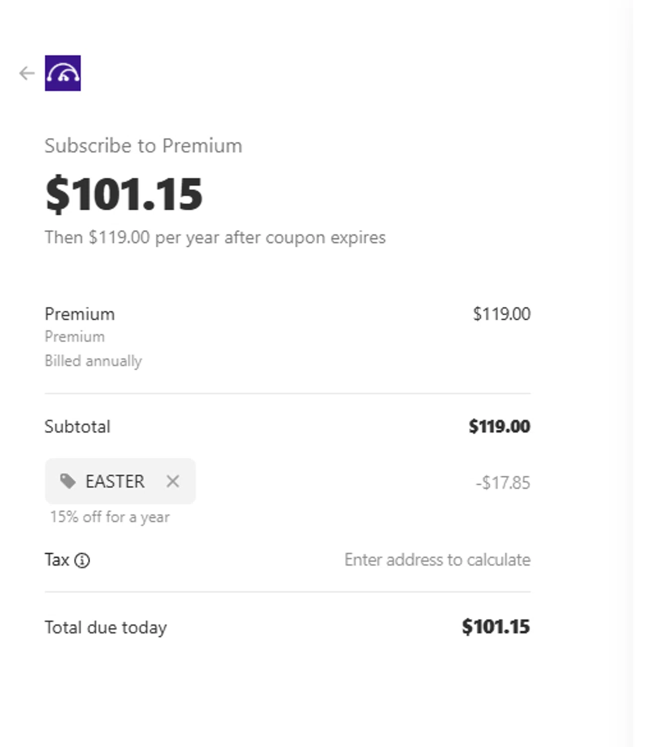 Algo Monster checkout page showing Algo Monster promo code box | Screenshot taken by SimplyCodes community member on Apr 7, 2025