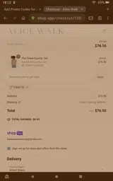 TODAY10 coupon verification screenshot