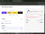 Alicia DiMichele Boutique coupon verification screenshot