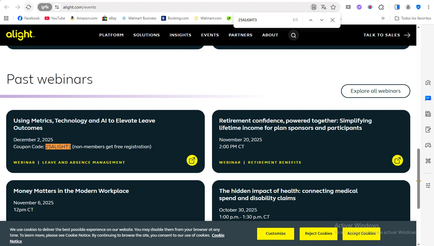 Alight promo code screenshot showing code 25ALIGHT3 applied at Alight checkout page. Uploaded by SimplyCodes community member FrancyB on Dec 11, 2025