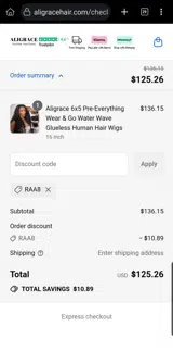RAA8 coupon verification screenshot
