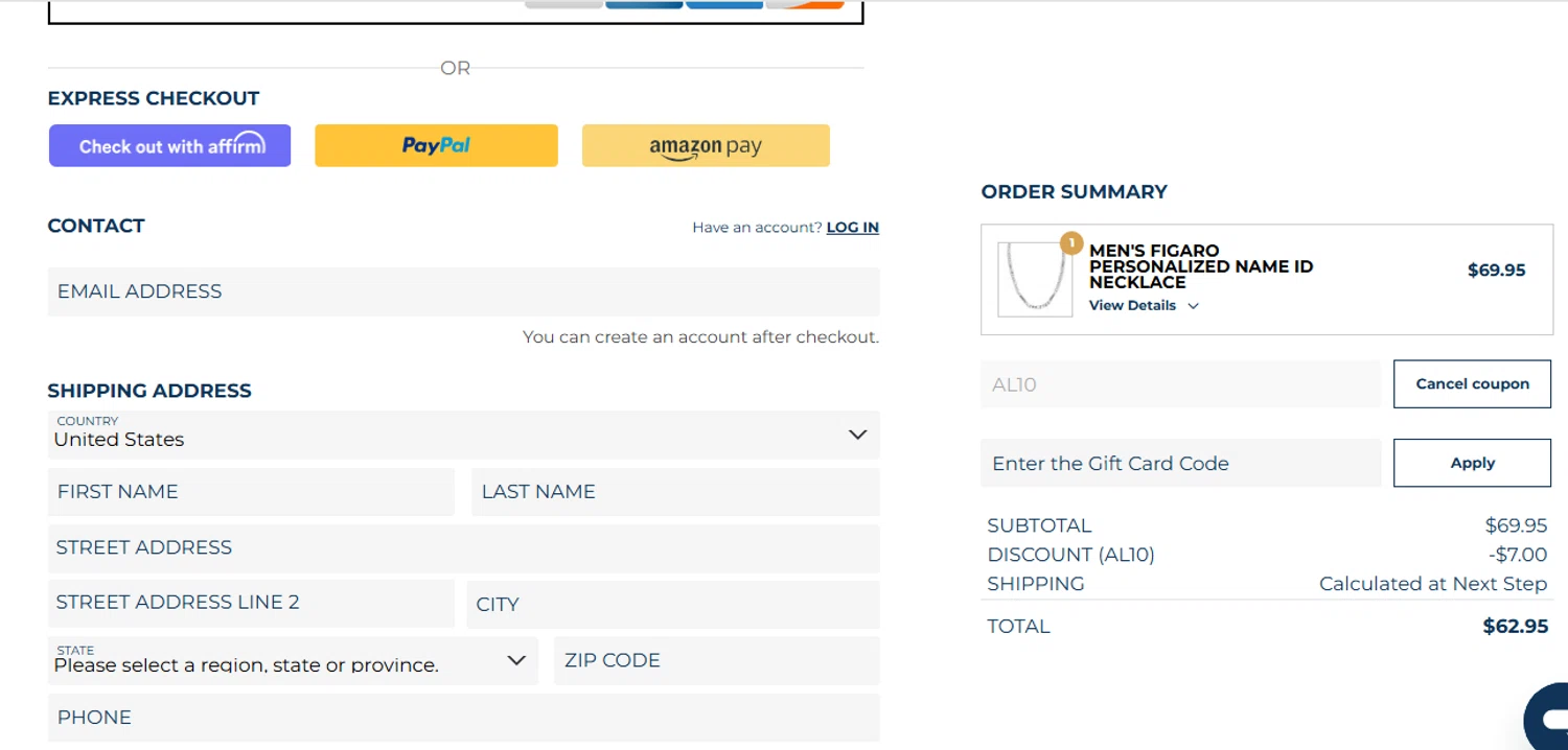 Alivia + Danny discount code screenshot showing code AL10 applied at Alivia + Danny checkout page. Uploaded by SimplyCodes community member shark12 on May 30, 2025