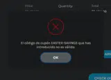 EASTER-SAVINGS coupon verification screenshot