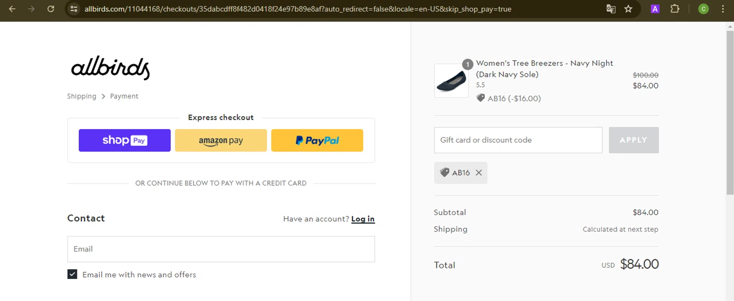 allbirds discount