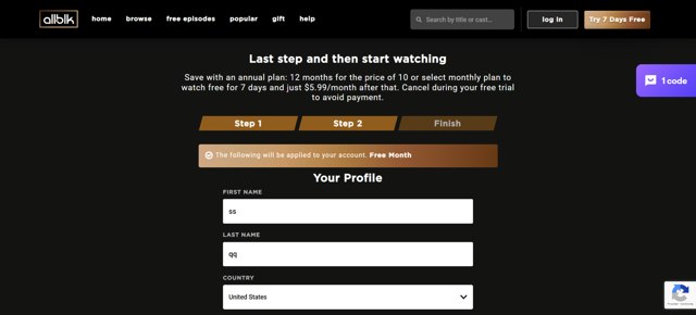 ALLBLK checkout page showing ALLBLK promo code box | Screenshot taken by SimplyCodes community member on Dec 17, 2023