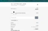 All Cotton and Linen coupon verification screenshot