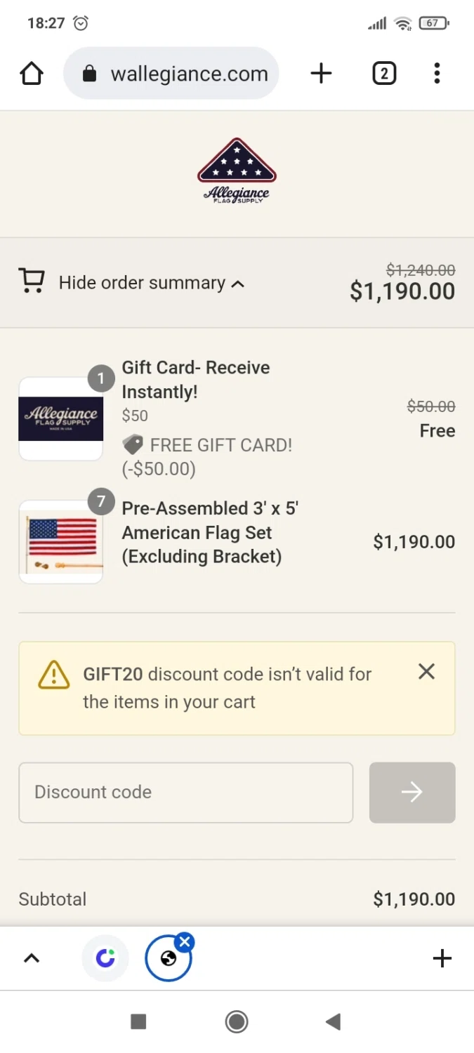 Allegiance flag supply discount codes 20 off jan 2025