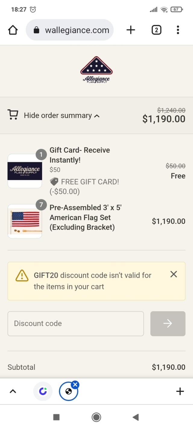 Allegiance flag supply promo code 4 verified 20 off mar 2025