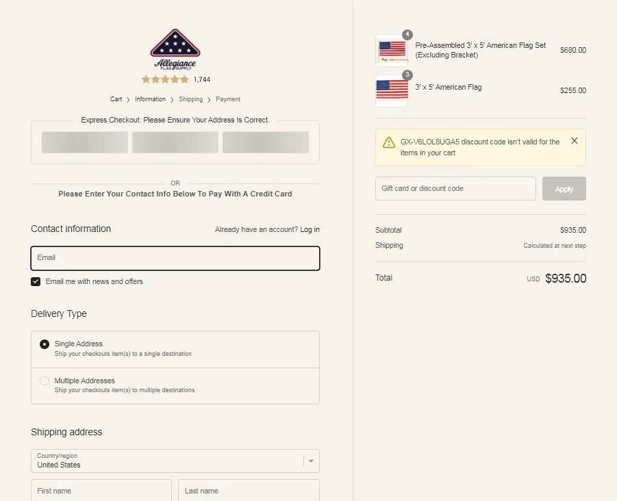 Allegiance Flag Supply Discount Codes 35 Off October 2024