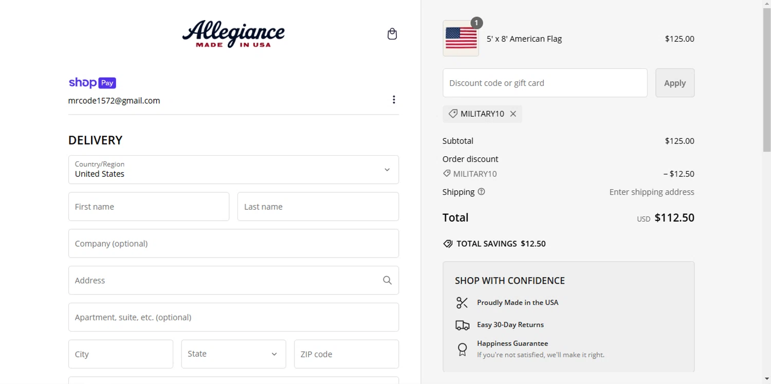 Allegiance flag supply discount codes 20 off jan 2025