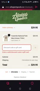 BFCM25 coupon verification screenshot