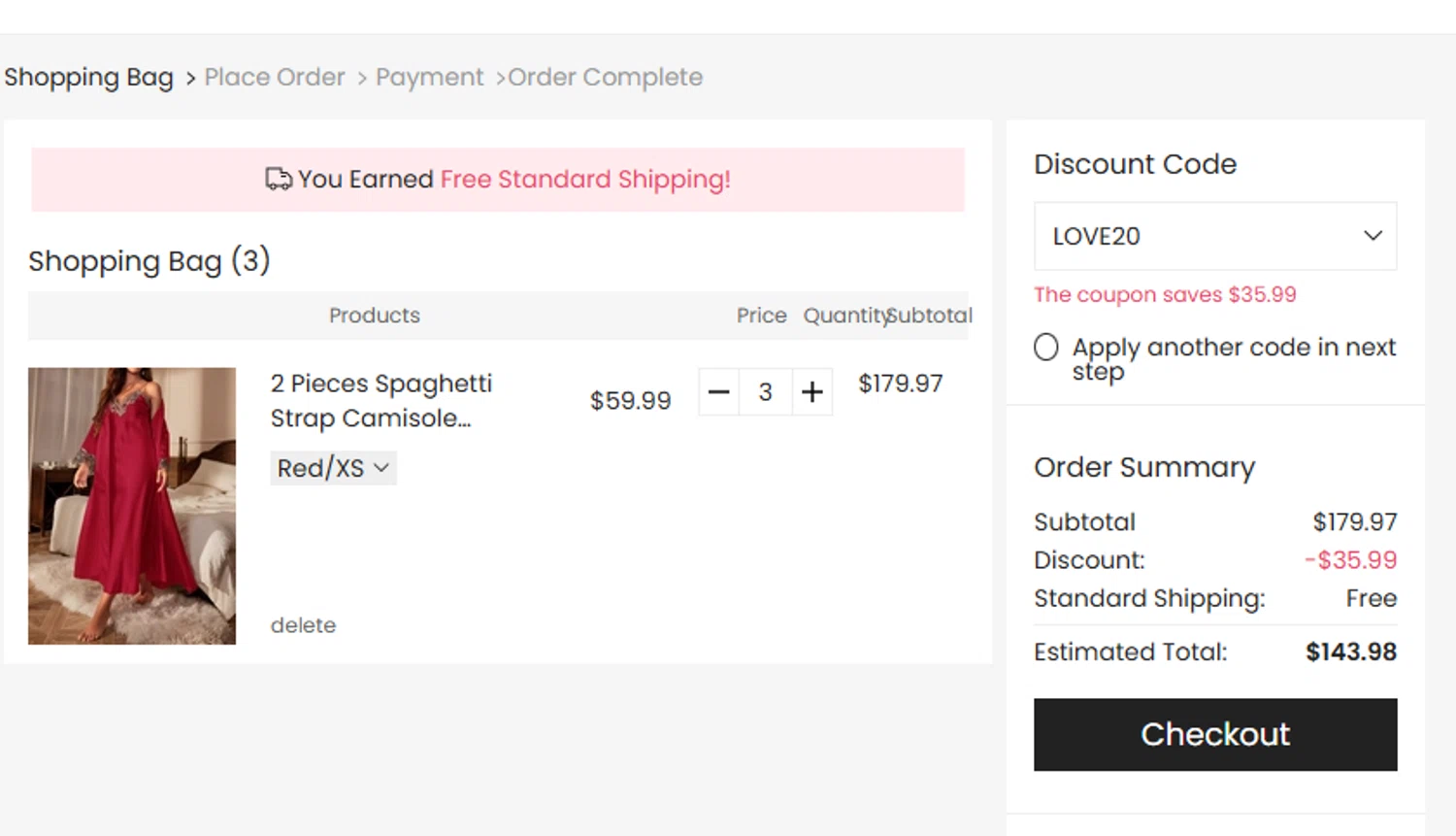 Allegra K coupon code screenshot showing code LOVE20 applied at Allegra K checkout page. Uploaded by SimplyCodes community member Josemedina on Jan 17, 2026