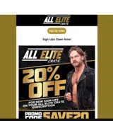All Elite Wrestling coupon verification screenshot