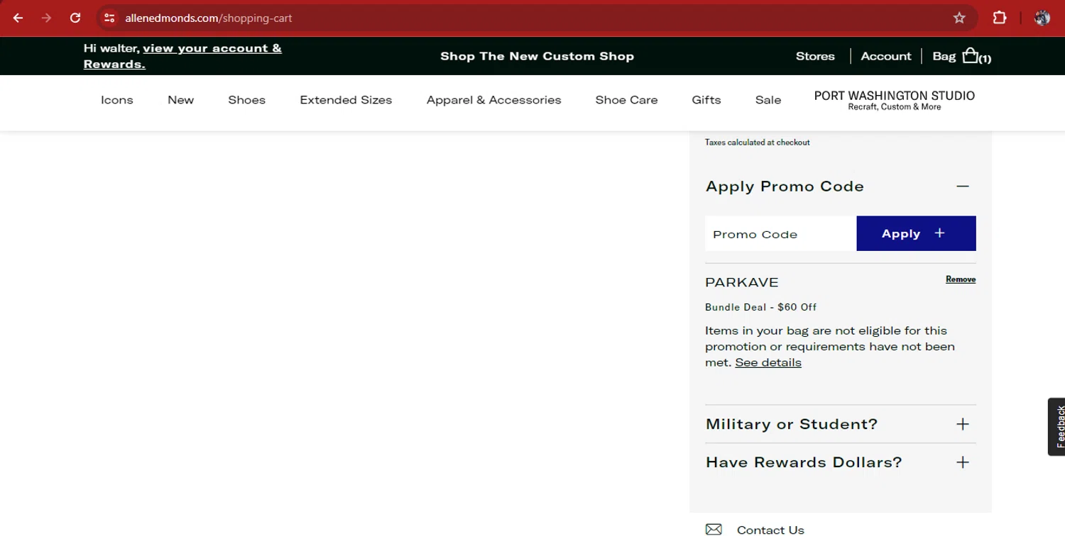 Allen edmonds coupon code sales
