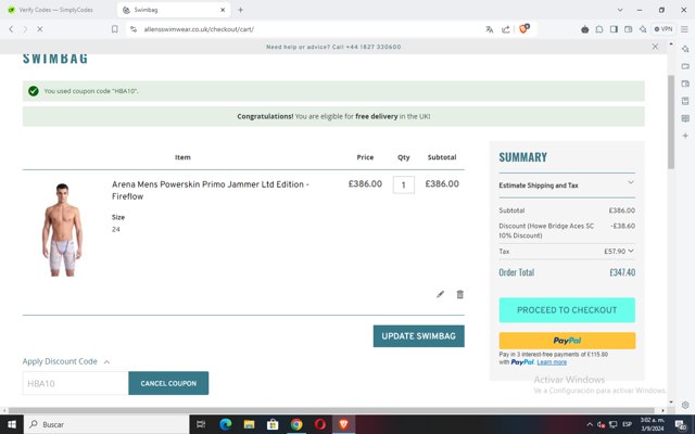 Allens of Kingsbury checkout page showing Allens of Kingsbury discount code box | Screenshot taken by SimplyCodes community member on Sep 3, 2024