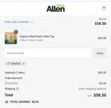 Save30 coupon verification screenshot