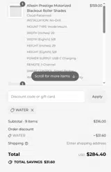 WATER coupon verification screenshot