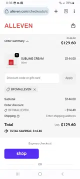 BFCMALLEVEN coupon verification screenshot