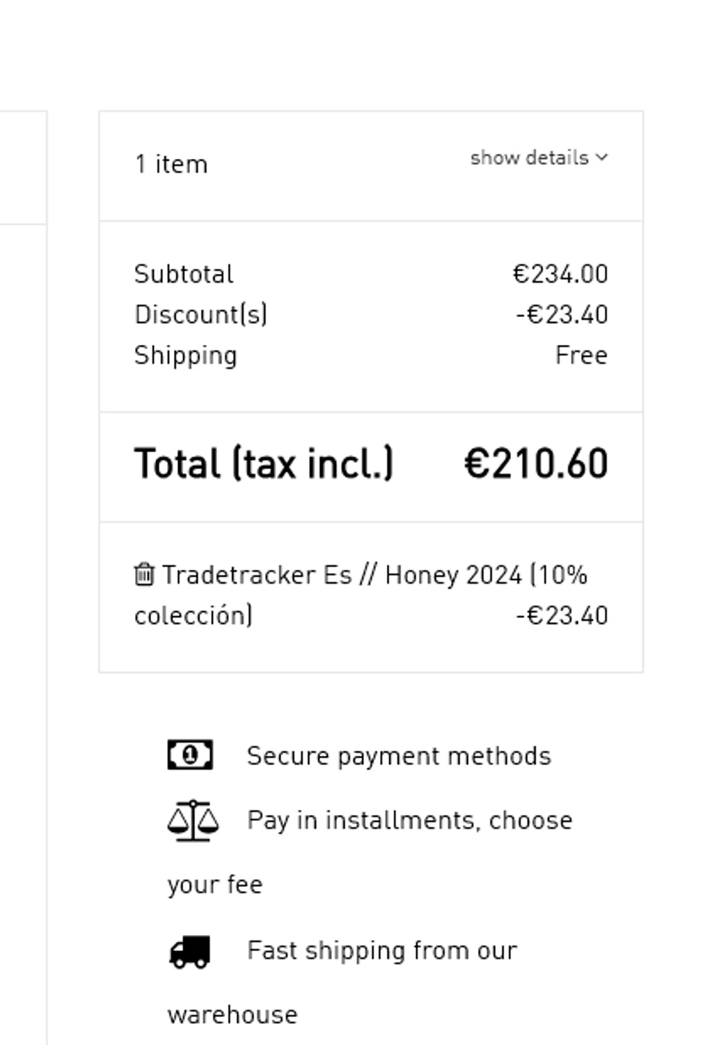 All For Padel promo code screenshot showing code AFPHONEY applied at All For Padel checkout page. Uploaded by SimplyCodes community member Sethrollins on Nov 26, 2025
