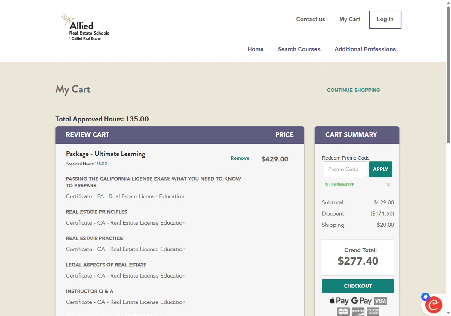 Allied School promo code screenshot showing code LEARNMORE applied at Allied School checkout page. Uploaded by SimplyCodes community member BeaMartinez on Jun 16, 2026