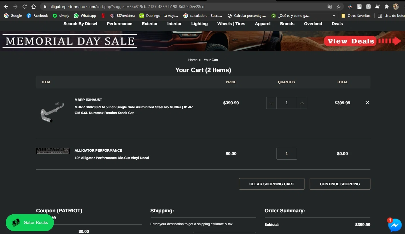 how to use Alligator Performance coupons