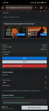 All In Adventures coupon verification screenshot