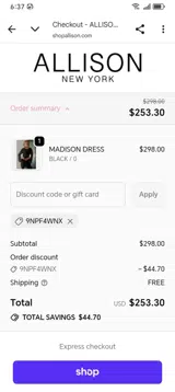 9NPF4WNX coupon verification screenshot
