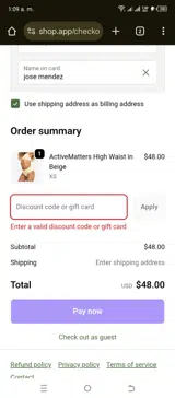 BRA coupon verification screenshot